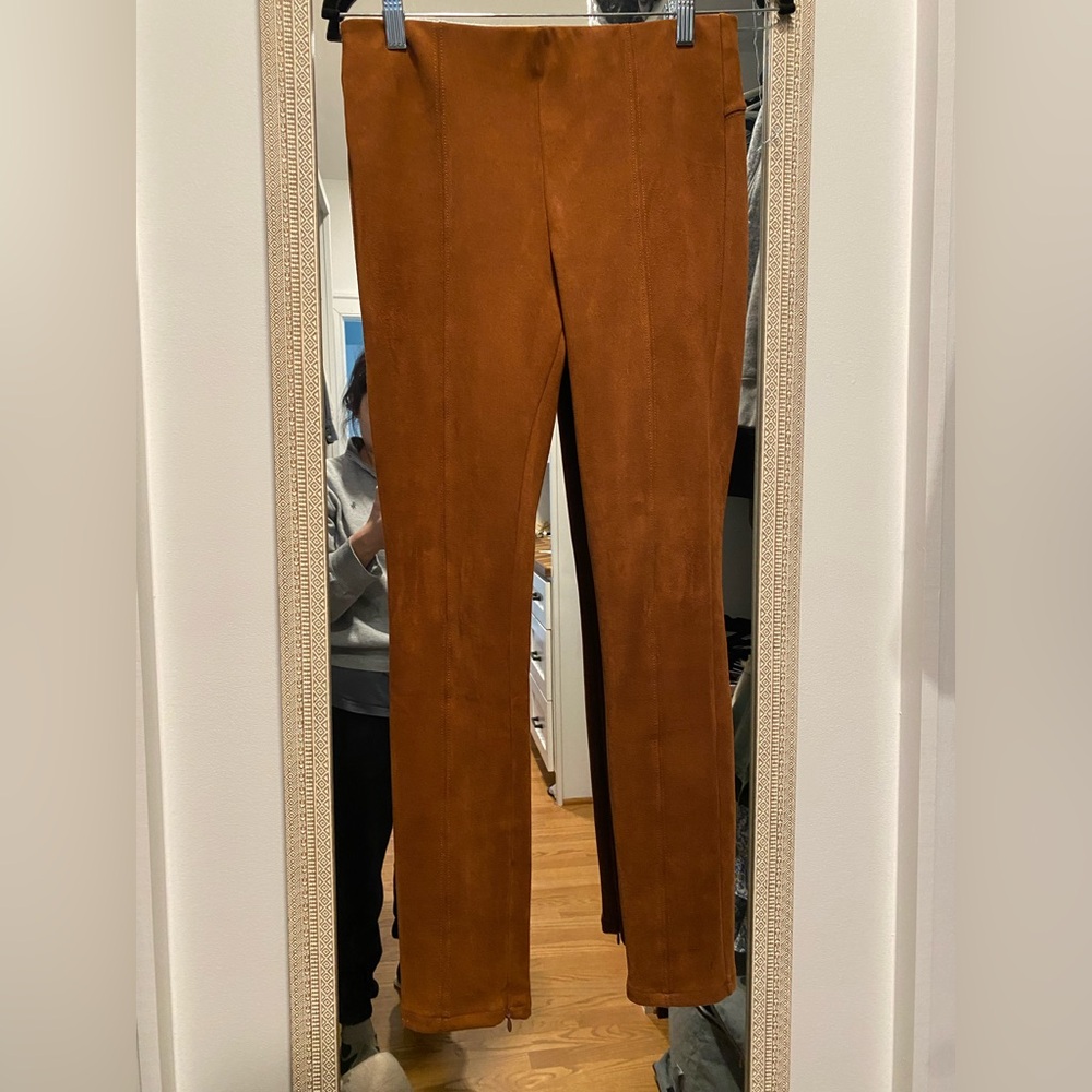 Anthropologie Vegan Suede Leggings, size 27
